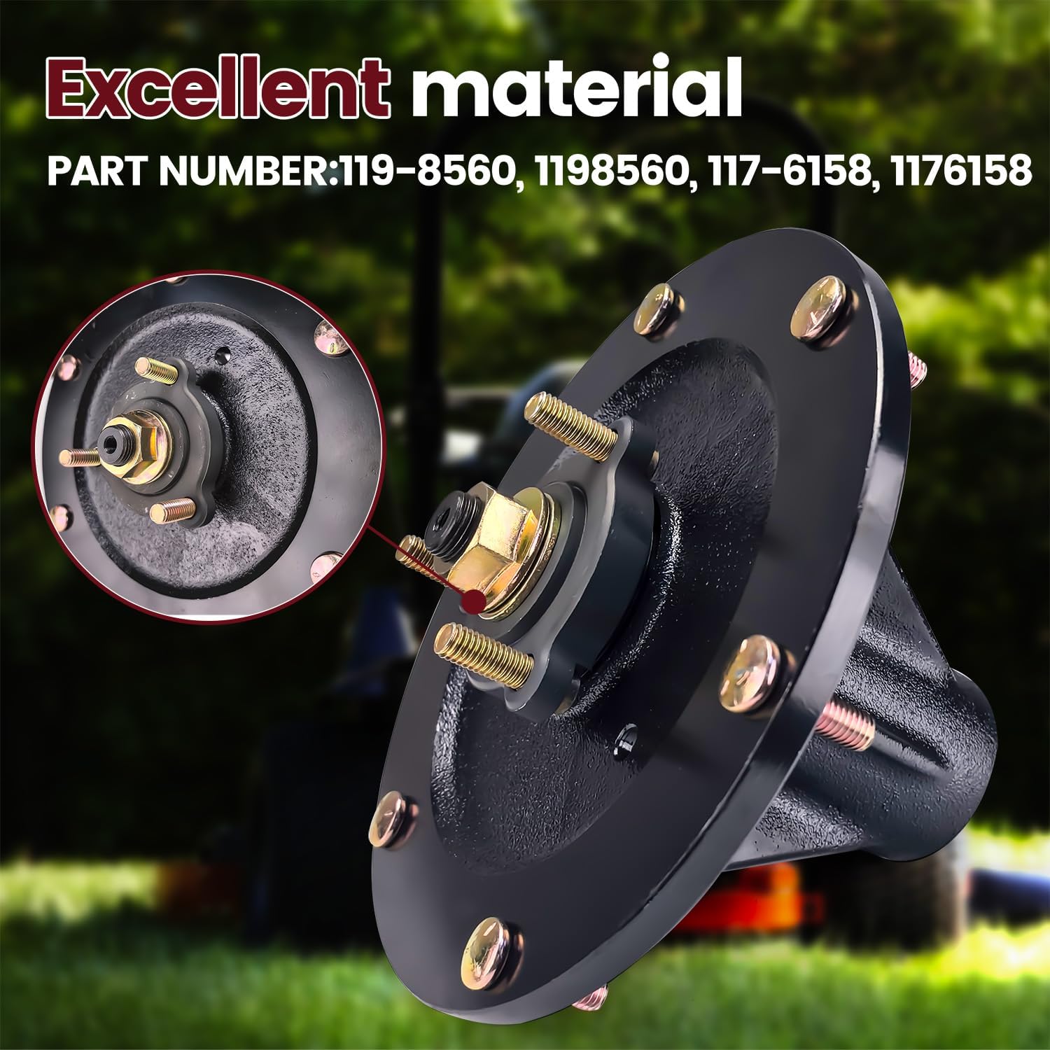119-8560 Spindle Assembly Compatible with Toro 48 52 60-Inch Z Master G3 3000 5000 6000 7000 Mowers 1198560 117-6158,Professionally Designed High Performance Replacements