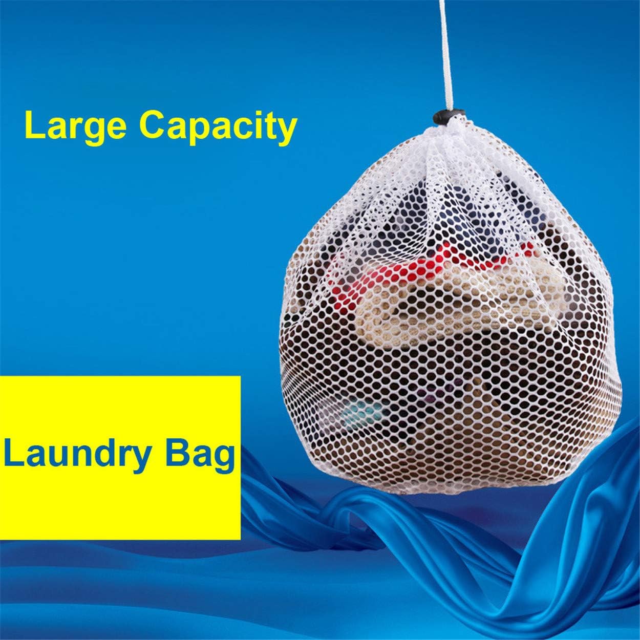 Premium Fine Mesh Laundry Bag - Sturdy White Mesh Material with Drawstring Closure. Ideal Machine Washable Mesh Laundry Bag for Factories, College, Dorm and Apartment Dwellers - (Large, 20 x 28") image 2