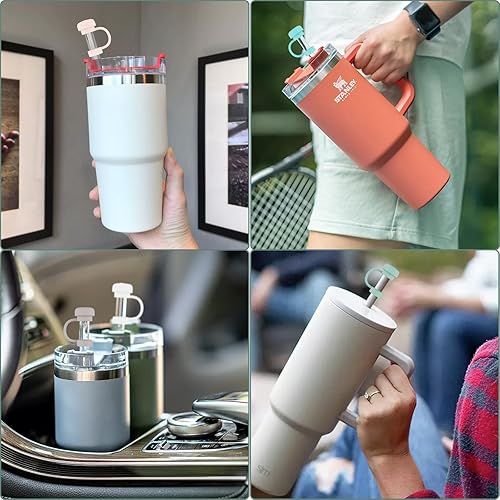 Miniatura 6 de Stanley Cup - 6 tapas de pajilla, 0.394 in, de silicona, compatible con Stanley Cup de 40, 30 y 20 onzas, 0.4 pulgadas, a prueba de polvo,