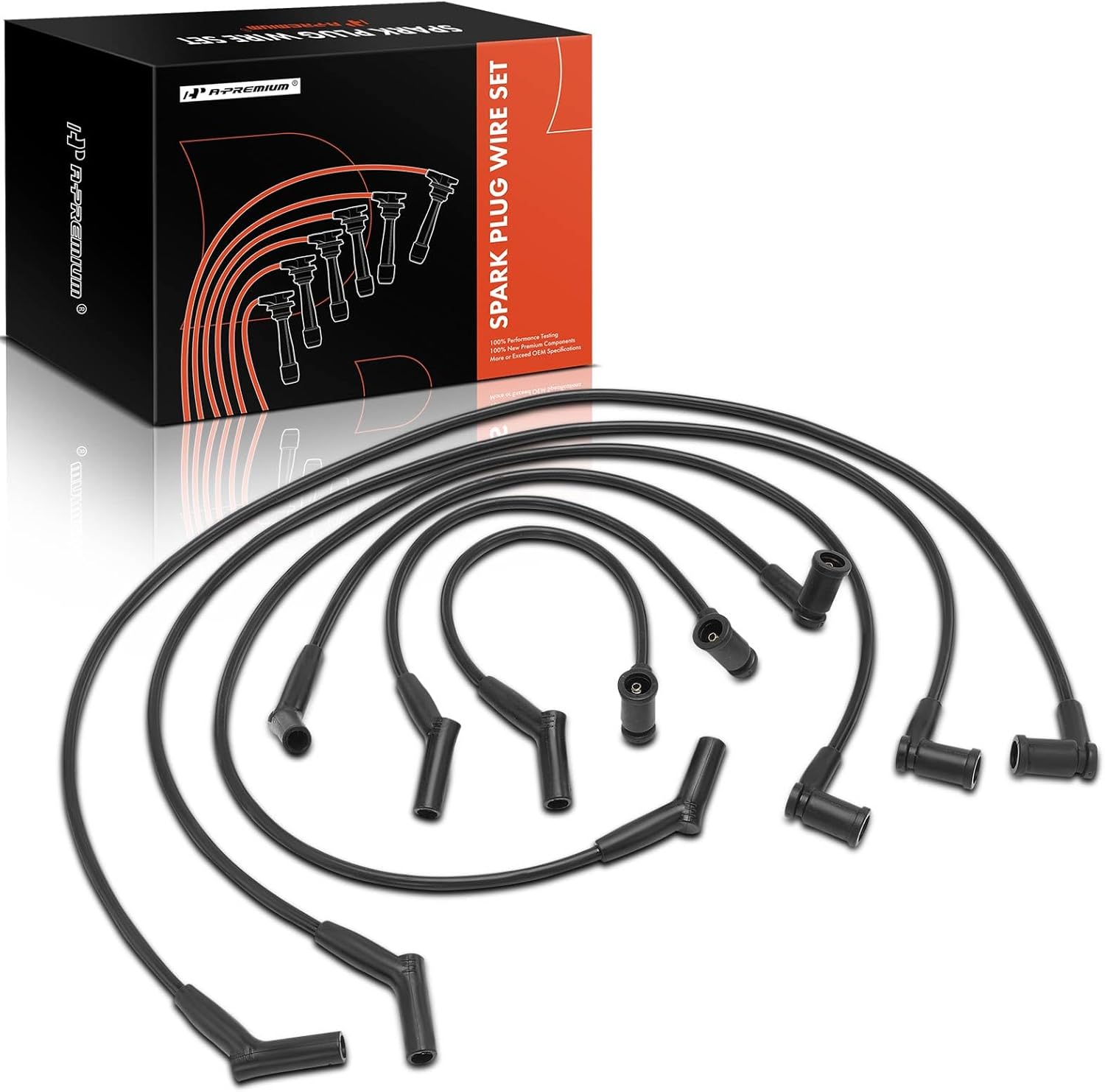 A-Premium Ignition Spark Plug Wires Set of 6 Compatible with Ford F-150 F150 2005-2006 4.2L