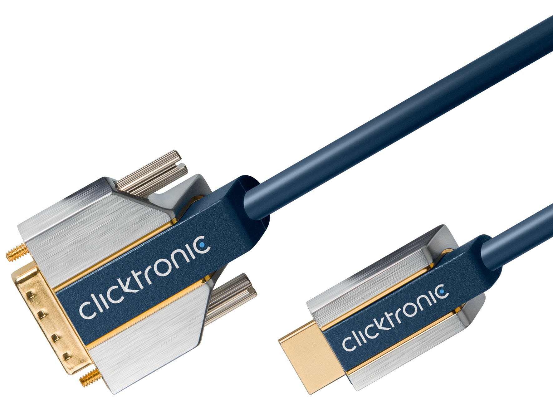 Clicktronic Zaawansowany kabel adapterowy HDMI/DVI (adapter wideo między HDMI a DVI-D, 1 m)