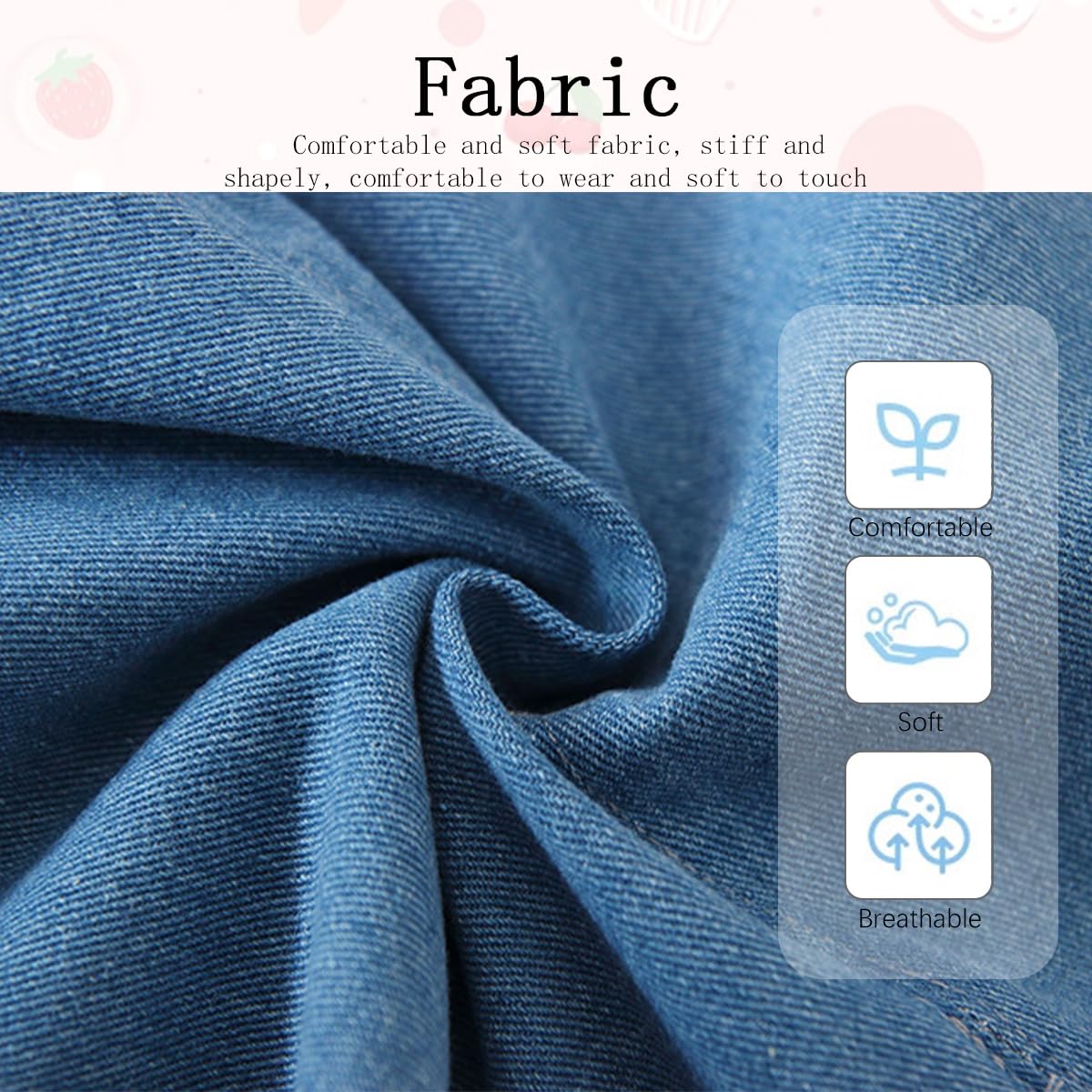 Salopette Neonato Unisex in Denim di Cotone, Tuta a Bottoni Regolabile (6M-5A) - Jeans Elastici Morbidi, Completo Monopezzo per Gioco