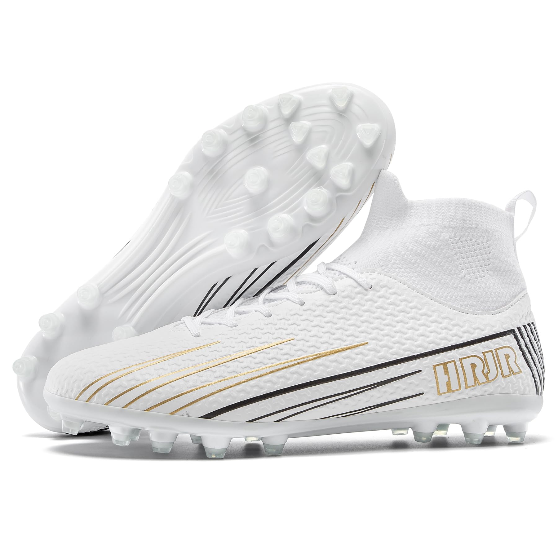 Unisex-Child Soccer Cleats High-Top Football Cleats Lightweight Training Soccer Shoes