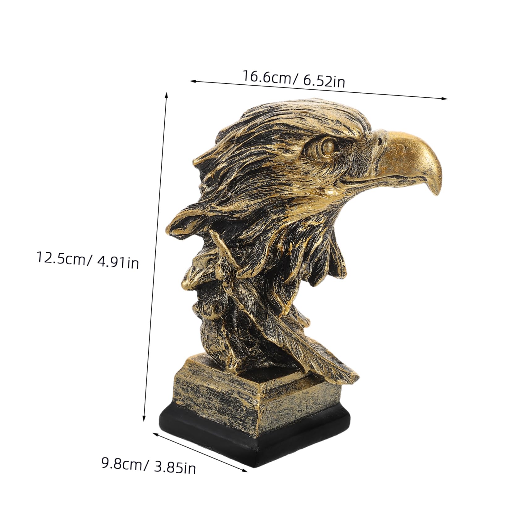 PRETYZOOM Resin Bird Head Figurine with Non Slip Base for Office Decor Unique Animal Head Accent for Living Room and Study