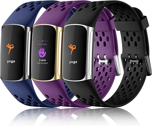 Maledan Compatible con Fitbit Charge 5Fitbit Charge 6 bandas para mujeres y hombres, correa deportiva transpirable suave impermeable de repuesto