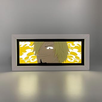 Sanji Light Box - One Piece Anime Lamp Figure Night Light 3D Anime Room Decor Gift for Otaku