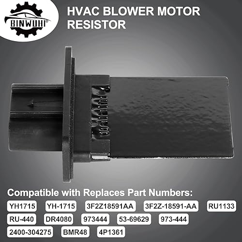 Miniatura 5 de Resistencia del motor del ventilador de HVAC compatible con los siguientes modelos: Ford F150 F250 F350 Super Duty, Escape, Expedtion, Mustang