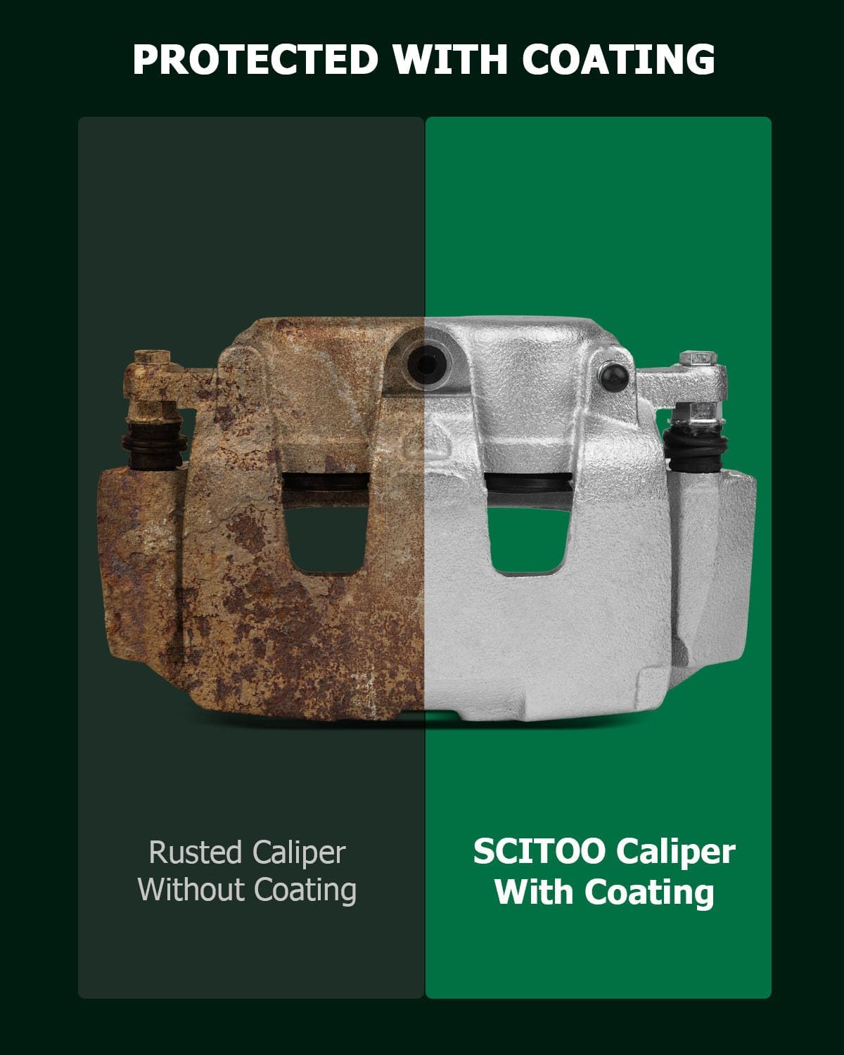 SCITOO Front Right Brake Caliper With Bracket 18B5008 Compatible For Dodge Dakota 2005-2008 For Dodge Ram 1500 2006-2008 For Mitsubishi Raider 2006-2009