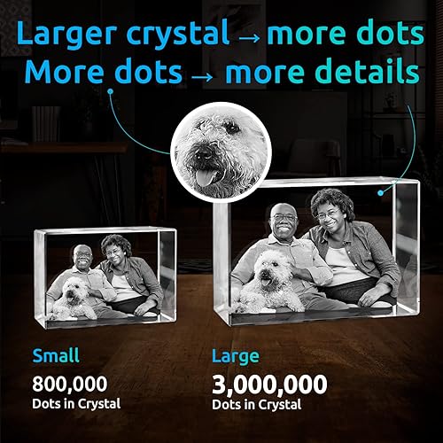 Miniatura 6 de ArtPix 3D Foto de cristal, regalos personalizados de Navidad para mujeres, esposa, ella, él, hombres, marido, abuela, gran regalo personalizado de