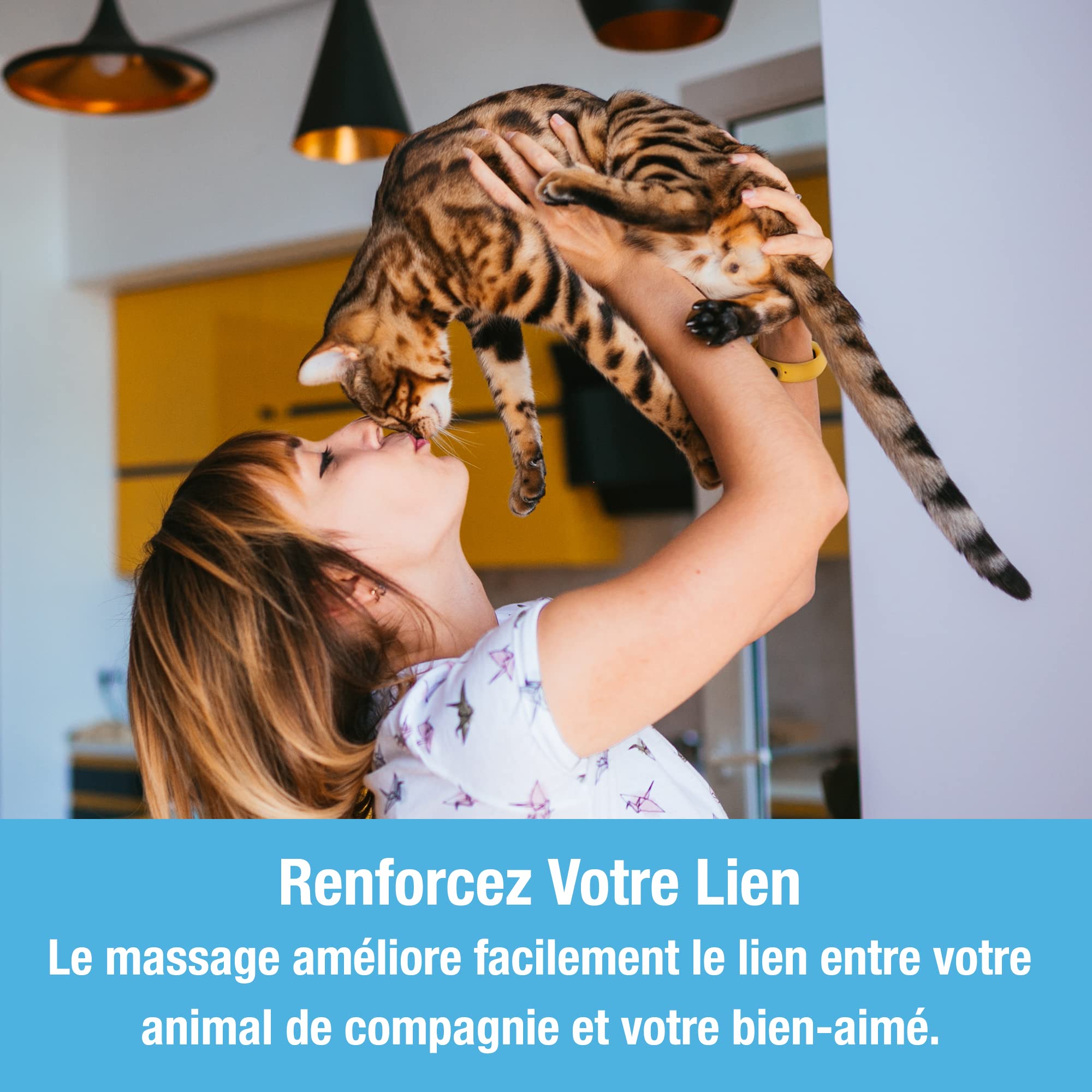 Appareil de massage portatif pour chiens et chats de Tilcare - Outil de massage électrique - Gratte-tête et gratte-dos pour réduire les tensions, les muscles tendus et les raideurs