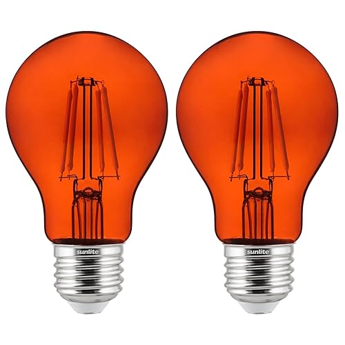 Sunlite 81085 LED Colored Filament A19 Light Bulb, 4.5 Watts,