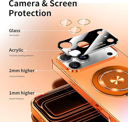 Miniatura 5 de Funda para iPhone 17 Pro Max con soporte magnético giratorio cubierta de cámara integrada compatible con MagSafe Funda delgada de protección a