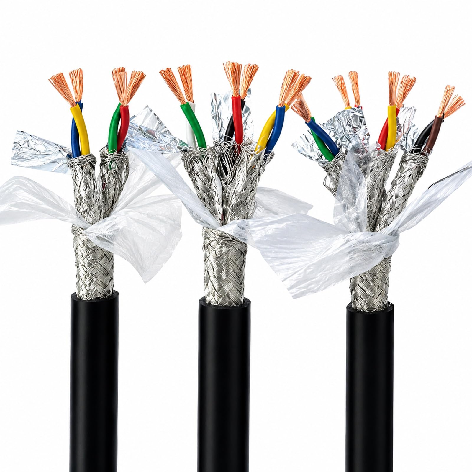 Cavo Torsadato Con Doppio Schermo (4/6/8 Conduttori) – 30m PVC Flessibile