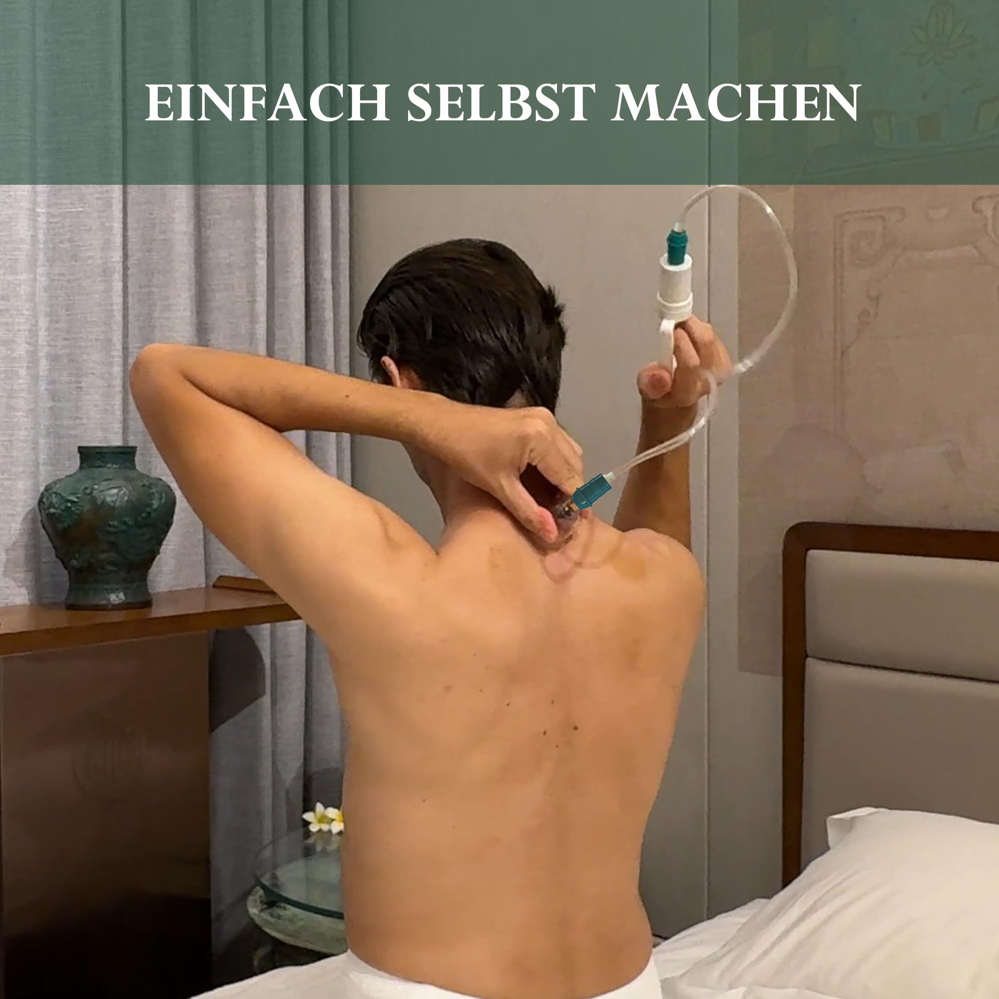 Uplife Schröpfgläser mit Vakuumpumpe - Schröpfset mit Gläsern für Schröpfen & Cupping Therapie - Schröpfgerät & Massage Set Physiotherapie Zubehör - Cupping Set (12 stück)