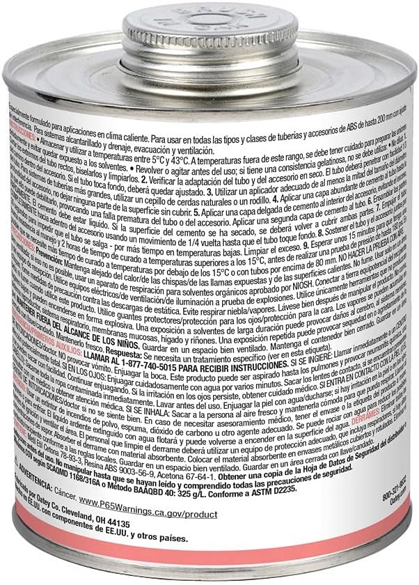 Cemento ABS Oatey 30919 Extra Special 32 oz Negro miniatura 6