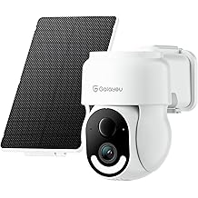GALAYOU Security Cameras Wireless Outdoor - 2.4 GHz Wi-Fi Battery Powered Cameras for Home Security with Detachable Solar Panel, 2K 360&deg; Pan/Tilt Auto-Tracking, Spotlight, TF Card Storage, R6 1 Pack