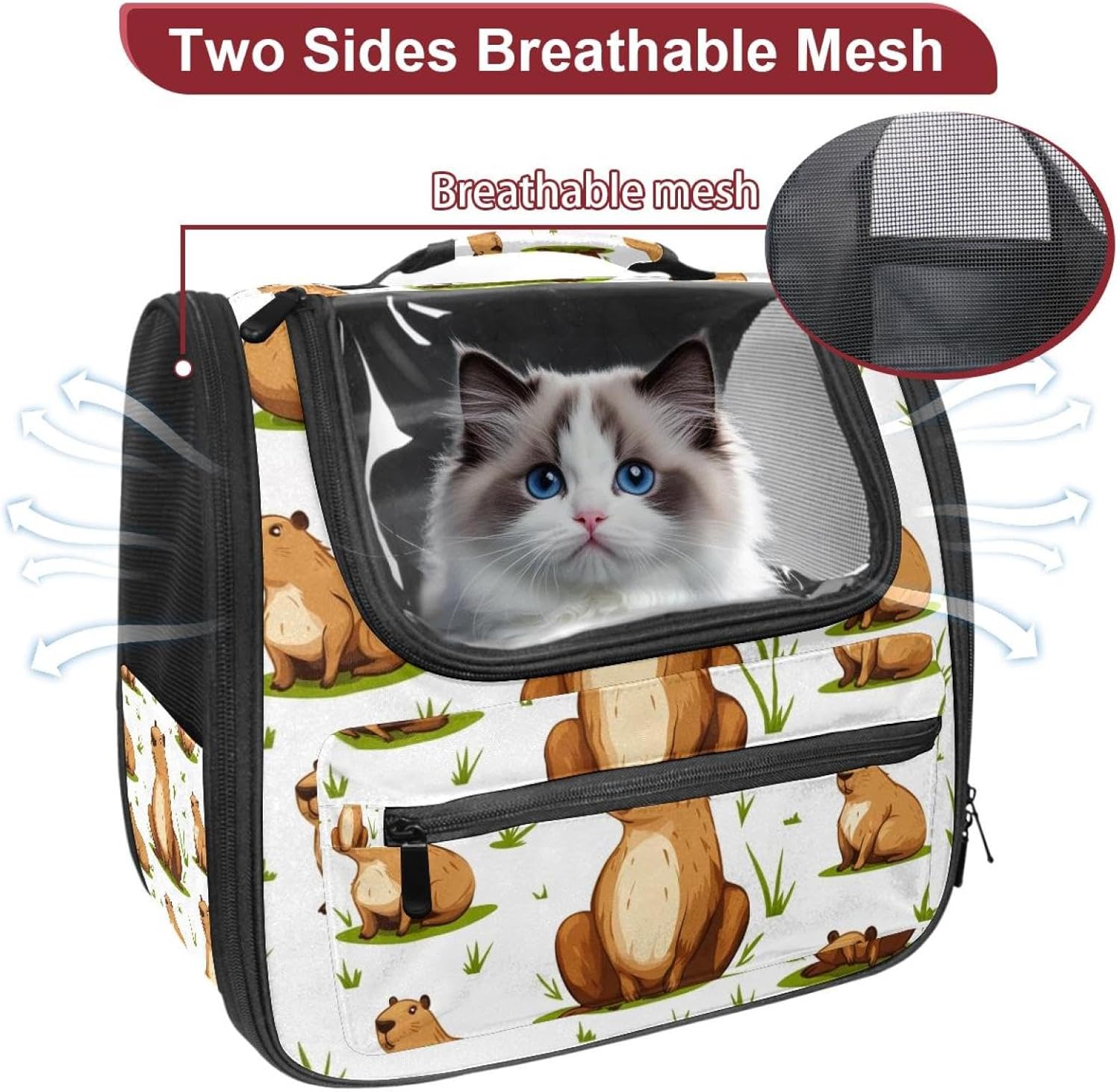 Guinea Pigs Pet Carrier Soft Sided Carrier for Small Medium Cats Dogs