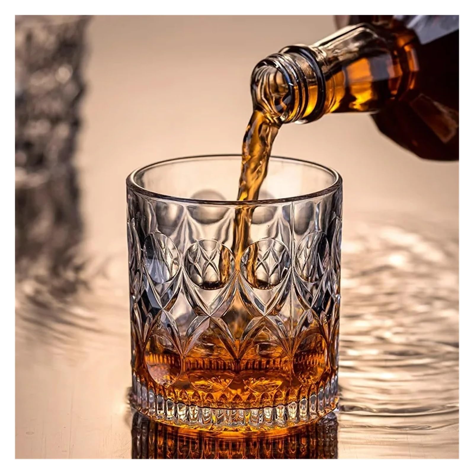 Kristallgläser 235 ml/330 ml Whiskygläser Relief Cocktailglas Transparent Trinkgläser Transparent Cognacglas Kaltgetränkebecher(330ml)