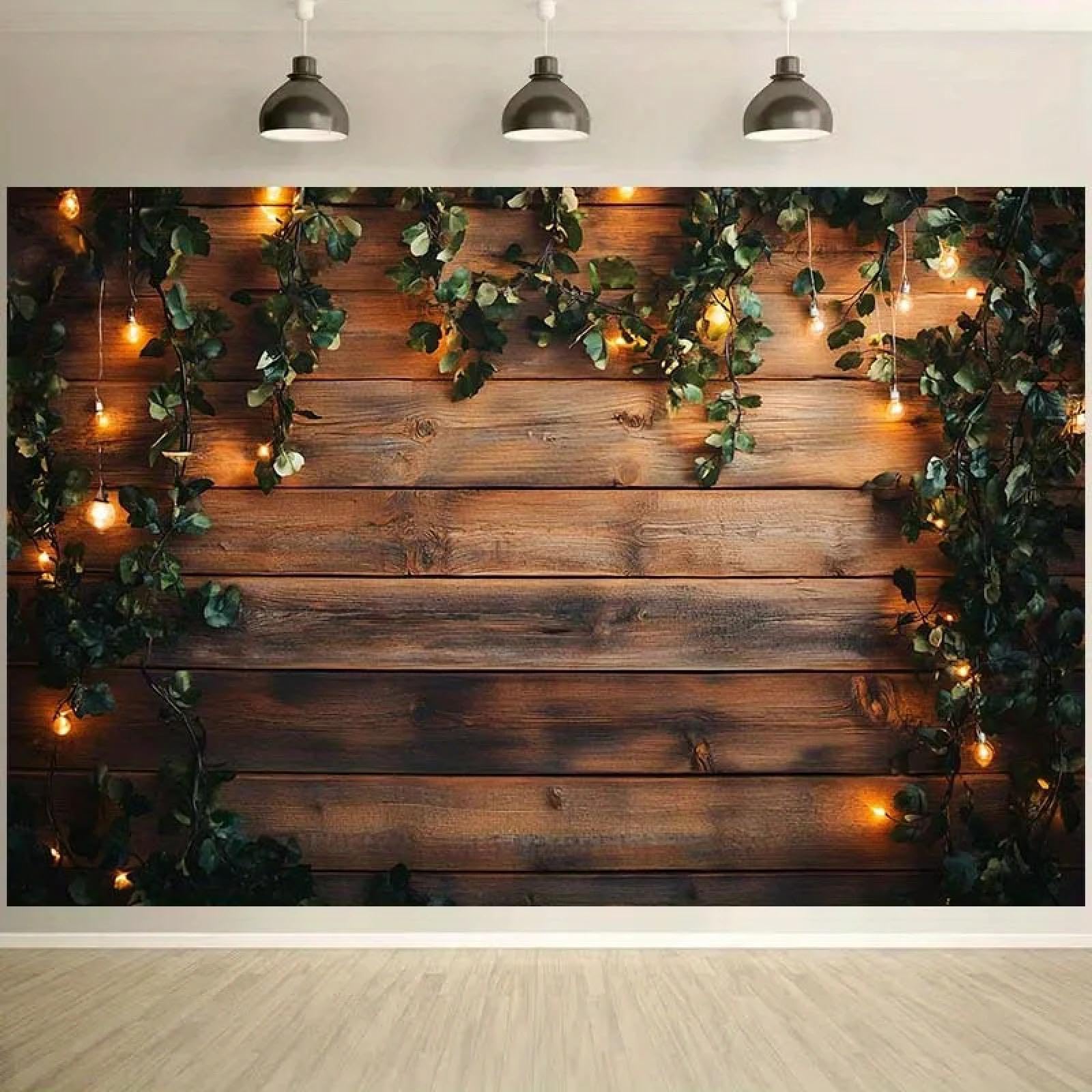 Fondo de Estilo campestre para Fiestas navideñas y cenas Familiares Material de Vinilo
