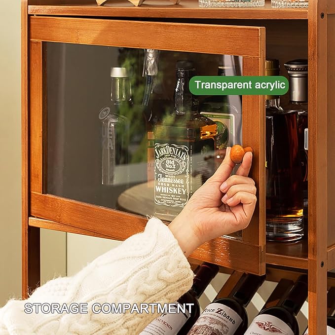 Estante para Vino de Bambú, 4 Niveles, Natural miniatura 5