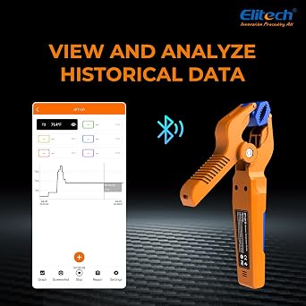 Elitech IPT-01 Wireless Temperature Clamp T-Type Thermometer, Data Logging & Remote Monitoring HVAC Temperature Probe with Bluetooth and App Operation & Works with Elitech App-Enabled Manifolds