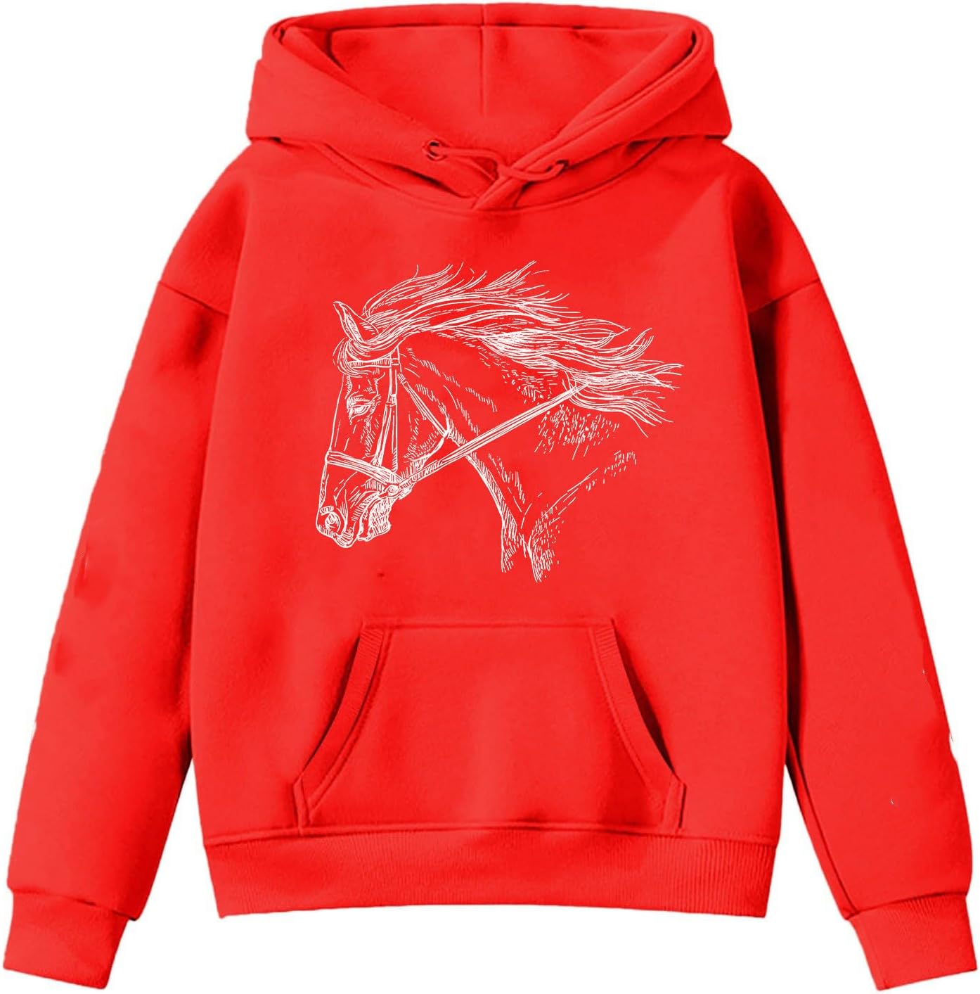 Generisch Sweat à Capuche Avec Imprimé Lettres, Sweat à Capuche à