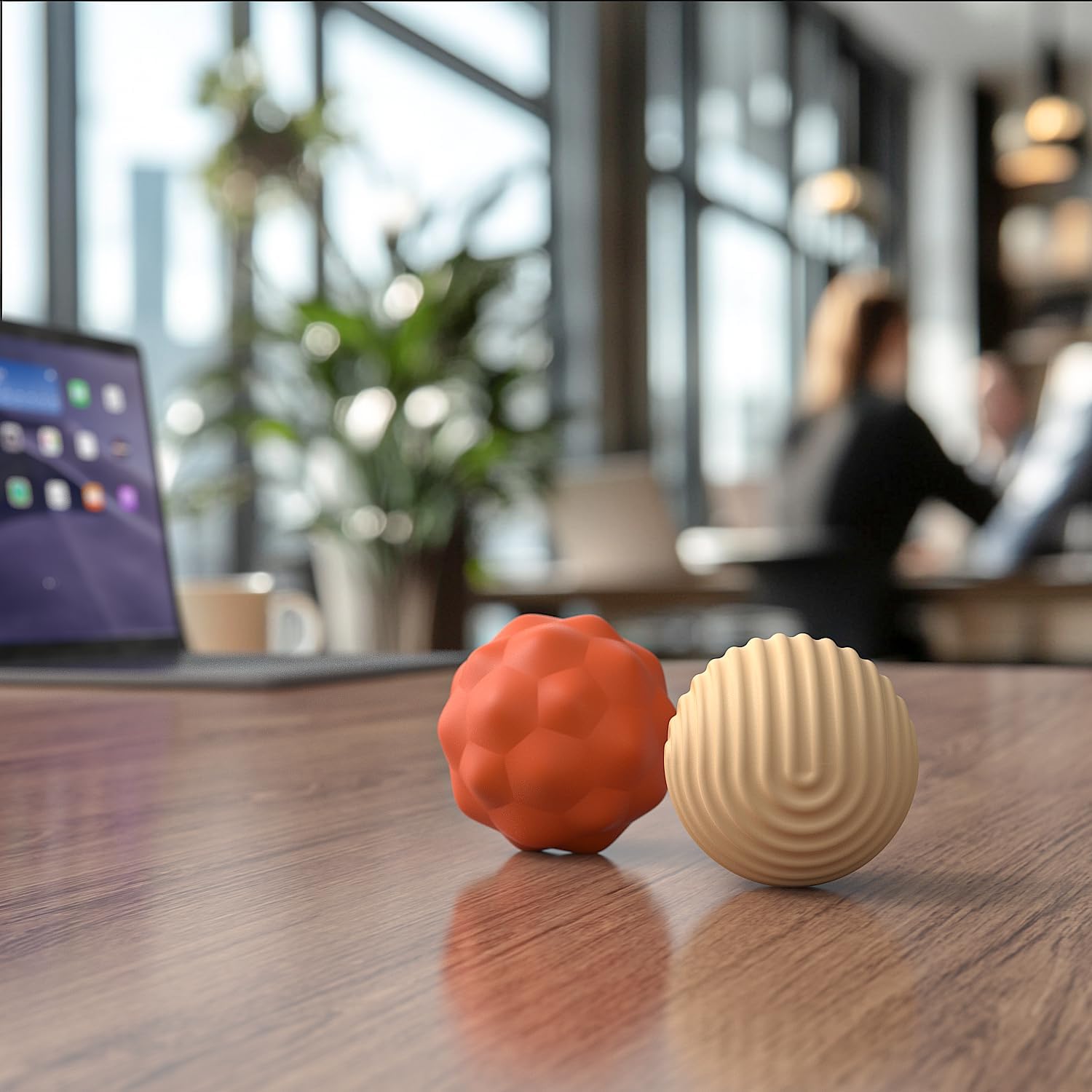 Silicone Magnetic Fidget Balls ,2Pcs Large Attraction Textures Sensory Magnet Balls with Silicone Shell for for Adults,Silent Fidget Balls Gift for Women,Men,Teens - Image 4