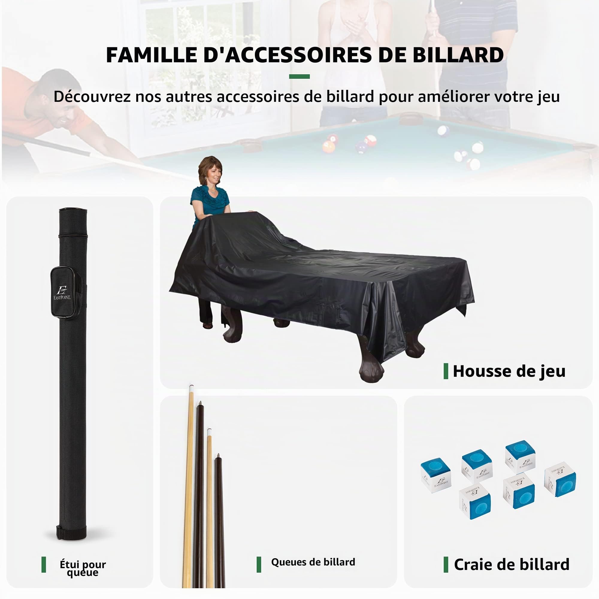 EastPoint Sports Housse de Table de Billard