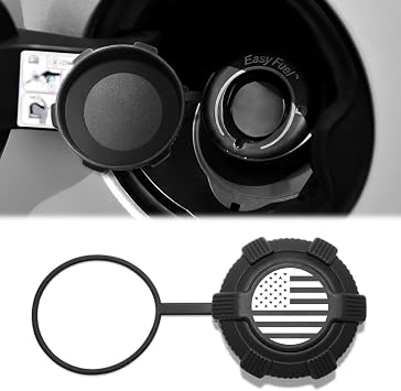 sukemichi Capless Gas Cap, Fuel Tank Filler Cap, Fuel Tank Dust Cover Compatible With 2017 2018 2019 Ford F150 Accessories - Waterproof & Anti-dirty, NOT FOR RAPTOR, Flag