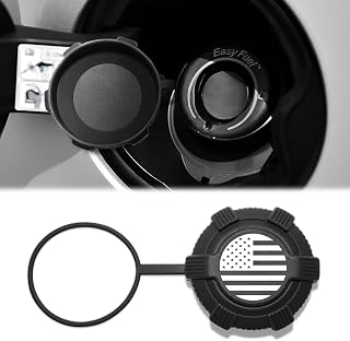 Capless Gas Cap, Fuel Tank Filler Cap, Fuel Tank Dust Cover Compatible With 2017 2018 2019 Ford F150 Accessories - Waterproof & Anti-dirty, NOT FOR RAPTOR, Flag
