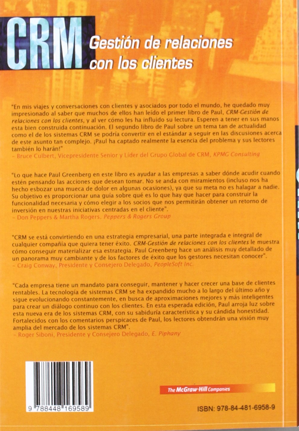 CRM. Gestion de relaciones con los clientes (r~stica) - 9788448169589