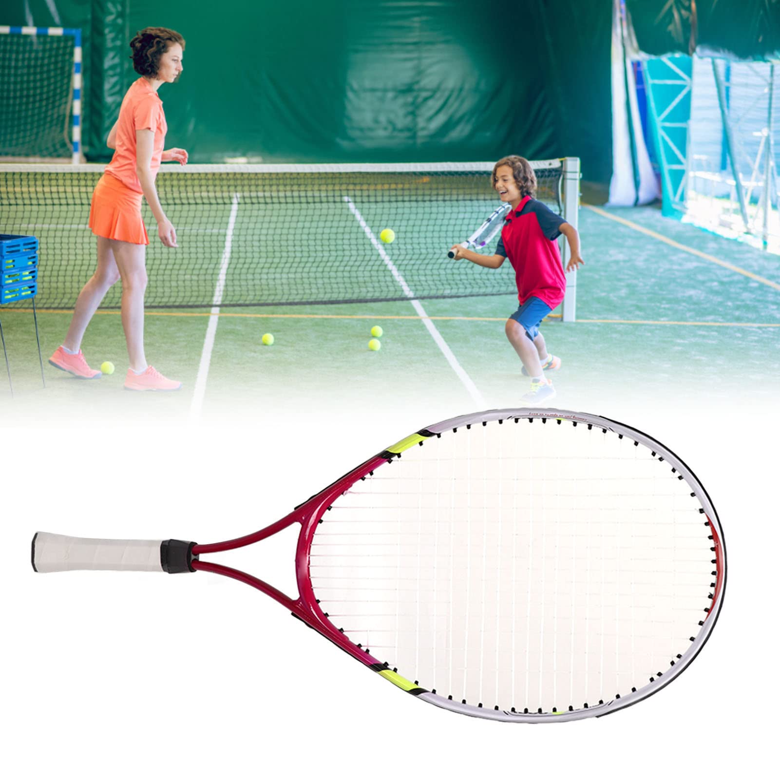Topyond 23" Racchetta da Tennis in Alluminio Racchetta da Tennis per con Borsa, Junior Racquet con Borsa, Racchetta Tennis Bambino, Racchette da Tennis Professionali Gioventù Unisex