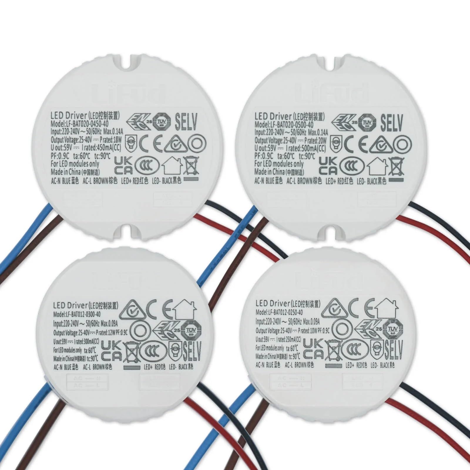 Driver LED 25-40V Raddrizzatore Controllato al silicio 250mA 300mA 450mA 500mA 600mA 700mA 750mA 1050mA Alimentatore for apparecchio a LED 1PCS (Color : 12W DC25-40V 300mA)
