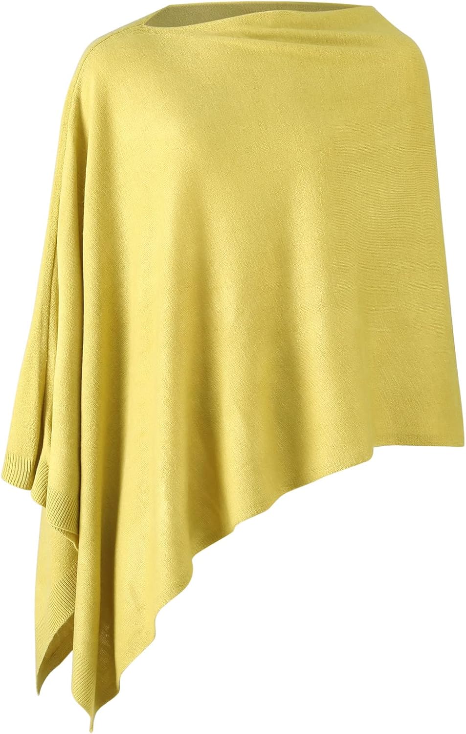 Fomolom Women Ponchos Sweater Versatile Lightweight Solid Knitted Shawl Wrap Scarf Cape Accessories for Womens