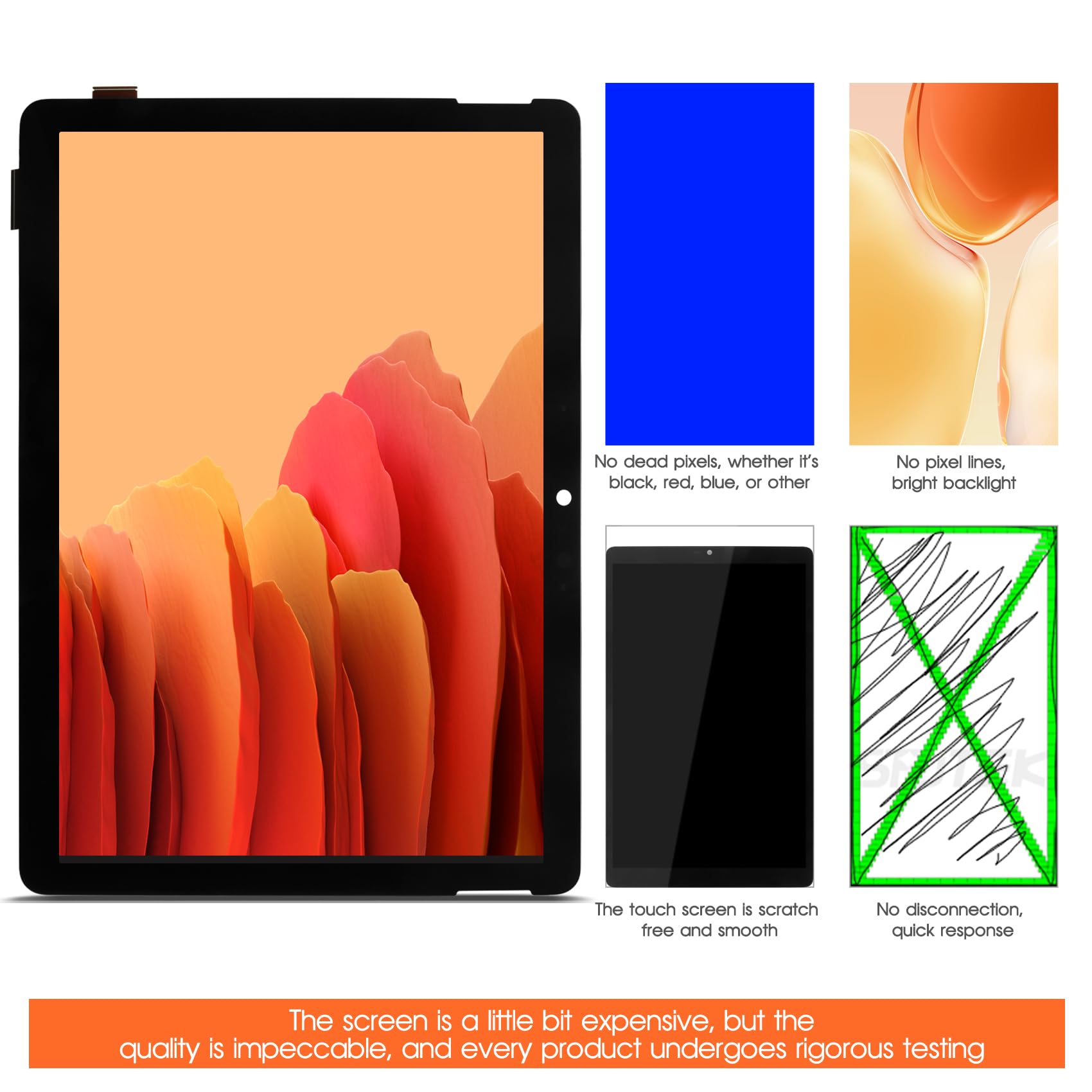 AGCUT Pantalla LCD para Microsoft Surface Go 2 / Go 3 10.5 1901 1906 1926 1927 pantalla LCD de repuesto de pantalla táctil con herramientas (negro)