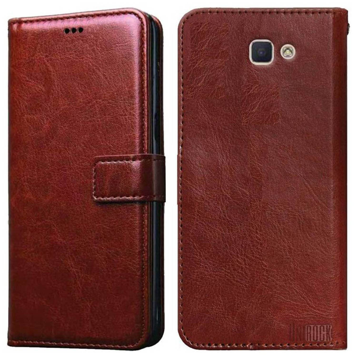 CASSIEY PU Faux Leather Flip Cover for Samsung J7 Prime - Brown - Executive Business Inner Soft TPU, Premium Leather, Magnetic Lock, Wallet, Stand (B079KK13TZ) Amazon Price History, Amazon Price Tracker