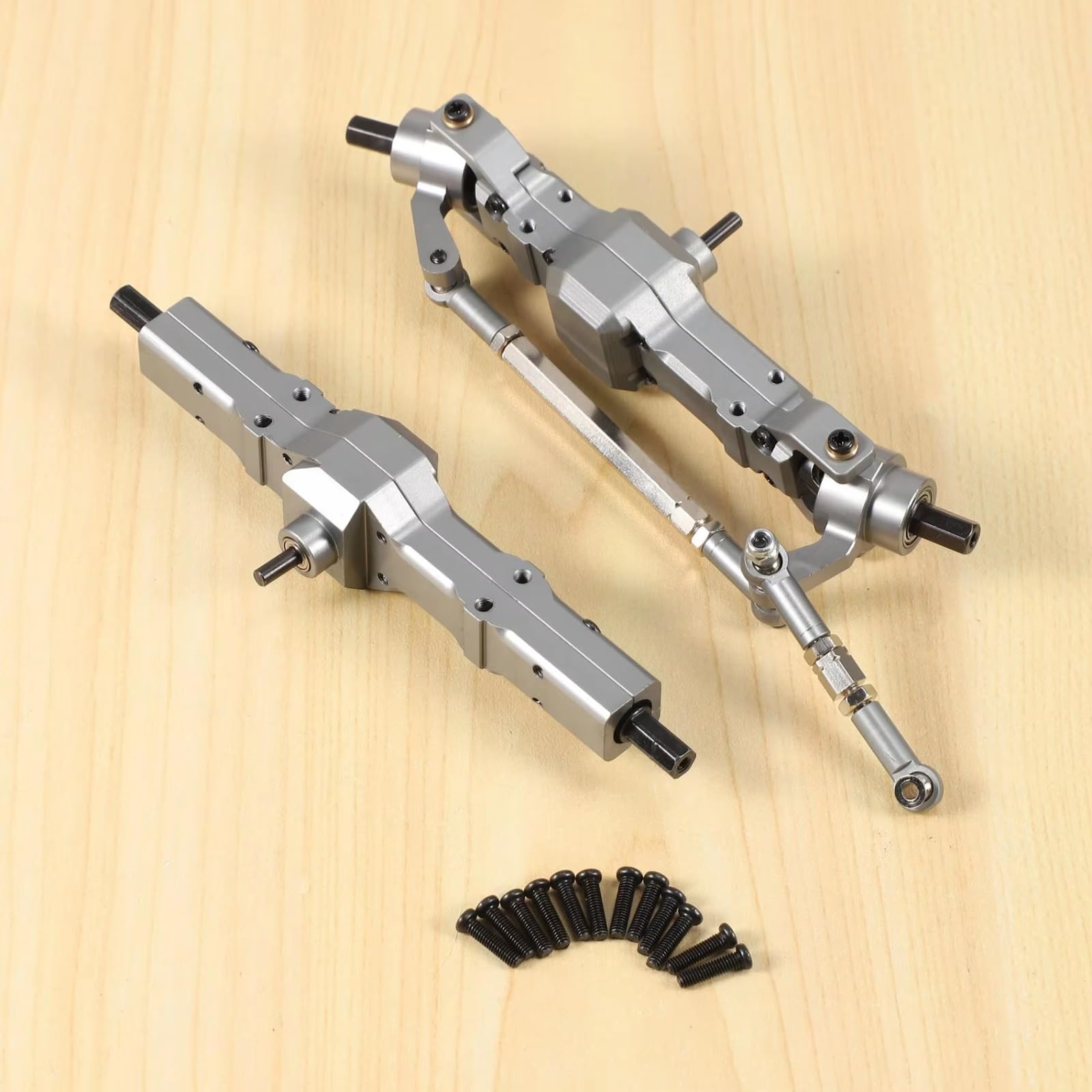 Compatibile Con WPL C14 C24 C34 C44 B14 B24 1/16 RC Truck Car Parti Di Aggiornamento Accessori Ponte Anteriore Posteriore In Metallo Scatola Del Cambio Accessori