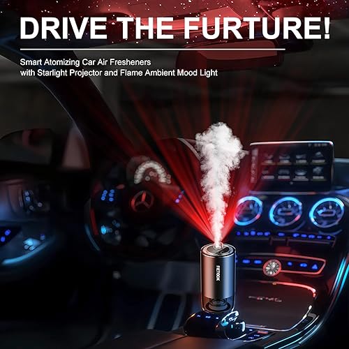 Miniatura 3 de Ambientadores inteligentes para automóvil, difusor de ambientador de coche con proyector de luz de estrellas y fragancia océano de 1.7 fl oz,
