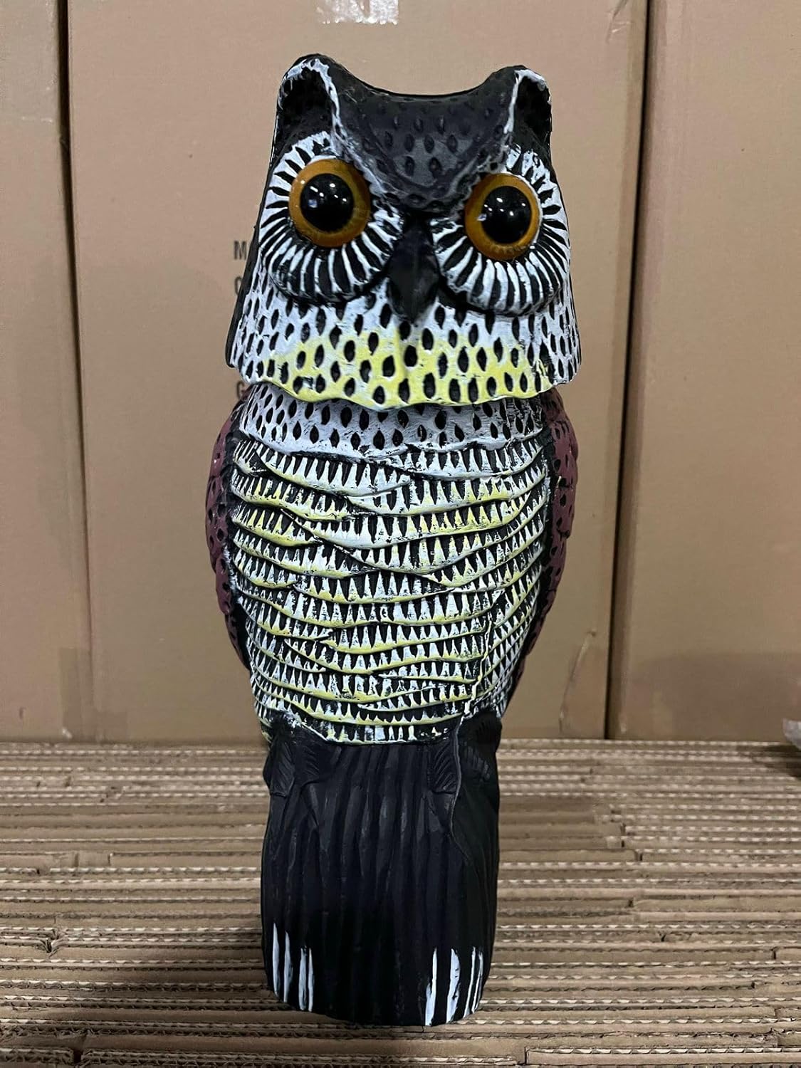 REPABLIC Owl Decoys to Scare Birds Squirrels Away,Plastic Owl Decoy to Scare Birds
