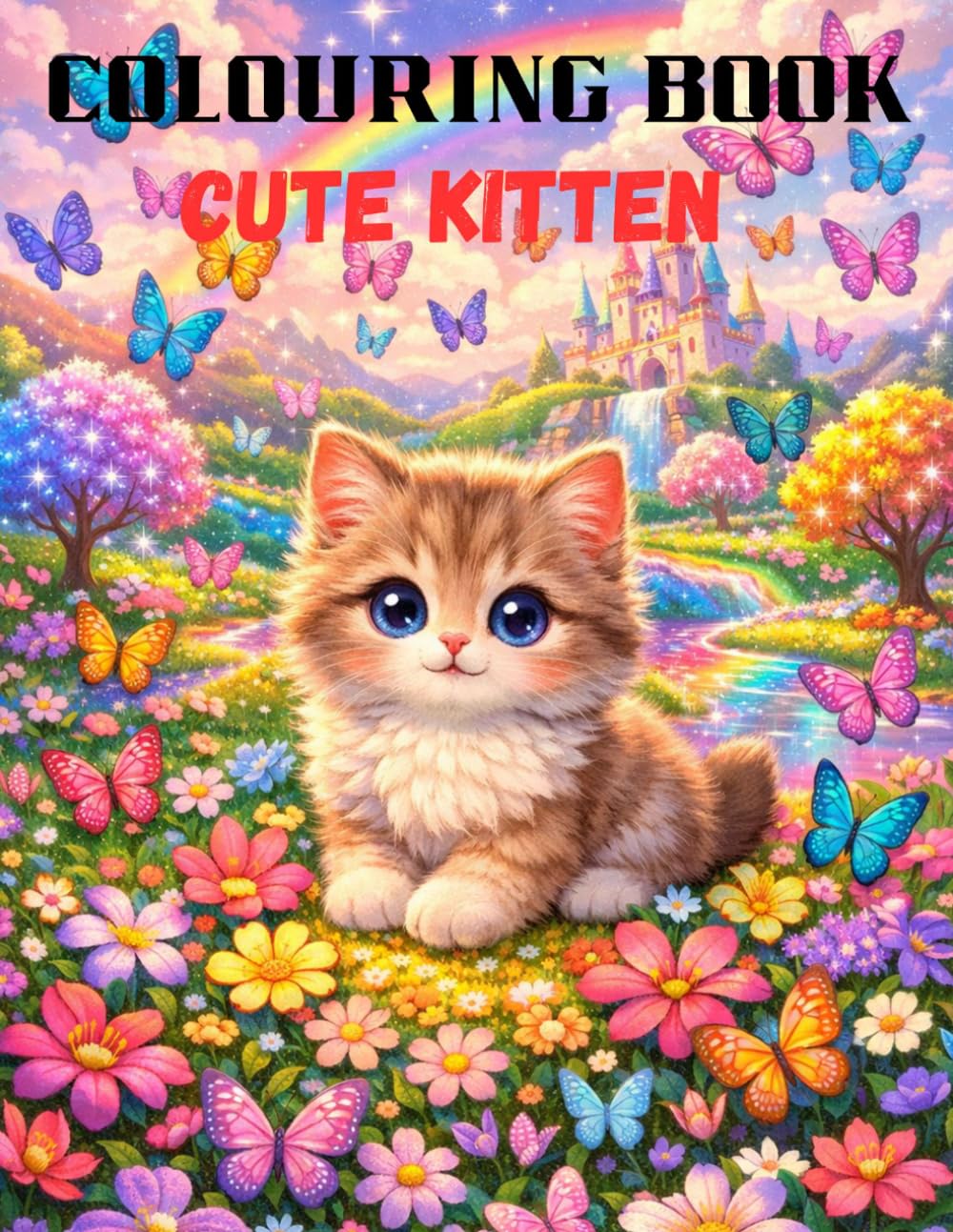 Cute Kitten Coloring Book: Cute Kitten Coloring Book: Adorable Cats and Kittens for Kids Ages 4–8 (Cute & Easy Coloring Books for Kids)