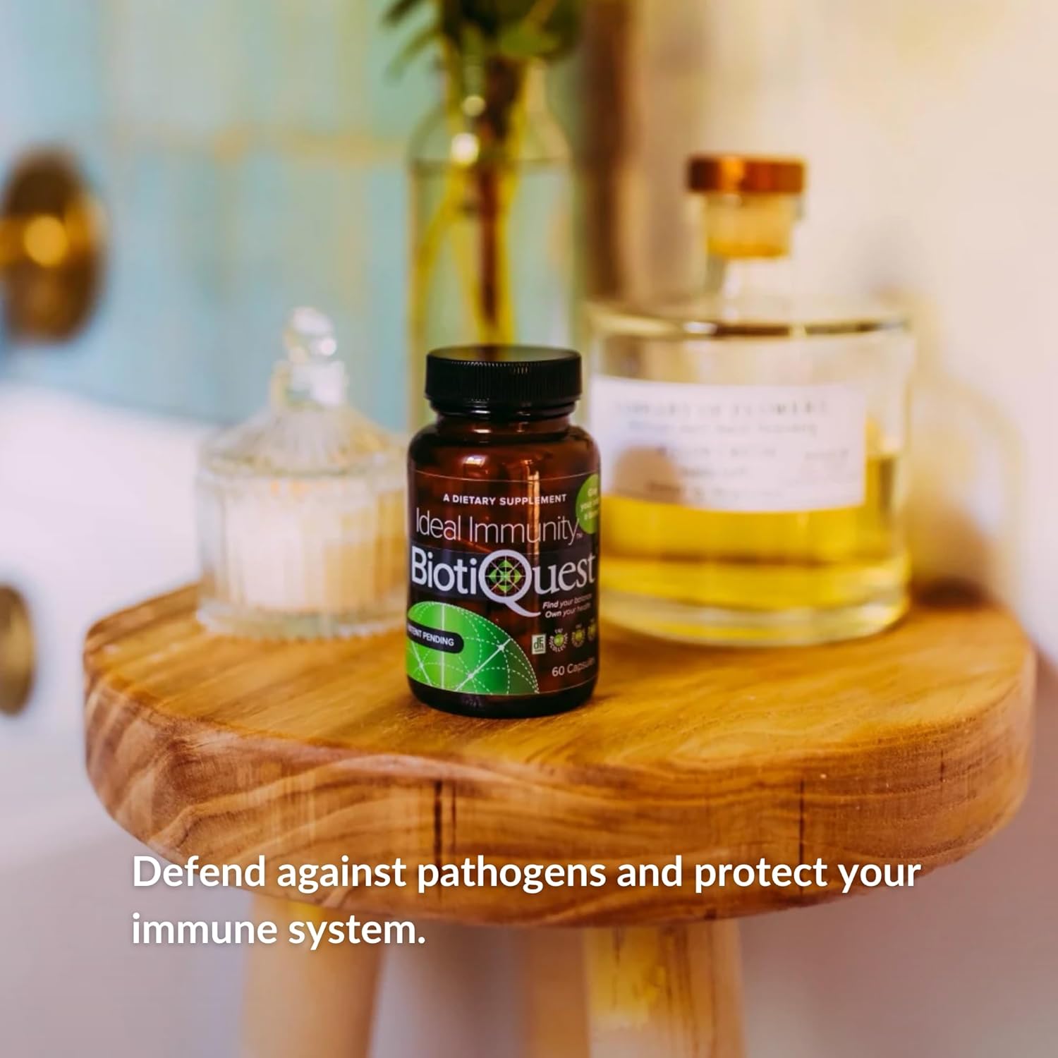 BiotiQuest Ideal Immunity Probiotics to Balance Your Gut and Build Immune System Resilience, 12 Billion CFU, Non-GMO, and Gluten Free, 60 Capsules