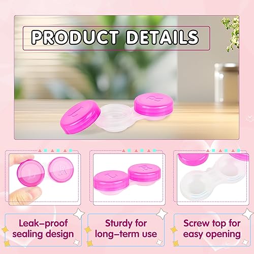 Miniatura 2 de 180 fundas para lentes de contacto transparentes, caja de soporte para lentes de contacto coloridas, lindas fundas de contacto a granel para ojos