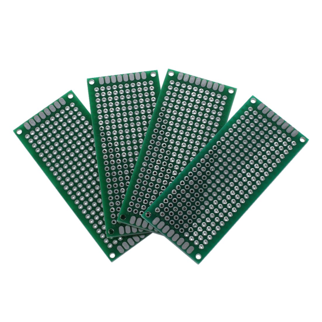 Littimoon 4pcs Double-Side Prototype FR-4 PCB Stripboard Universal Printed Circuit Board 3 * 7cm Size