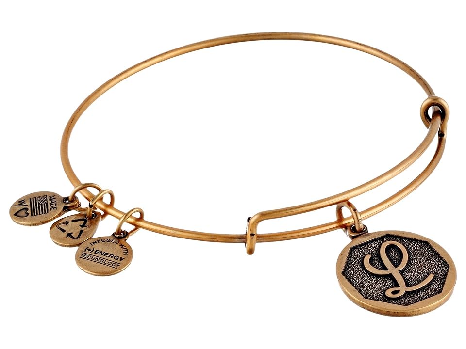 New Alex and Ani Initial L Charm Bangle (Rafaelian Gold Finish) Bracelet