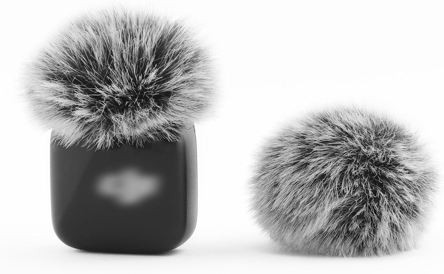 elfog microphone windscreen compatible with dji mic mini, furry wind muff for wireless microphone, 2-pack replacement windshield cover for outdoor recording, vlogging & video accessories (grey)