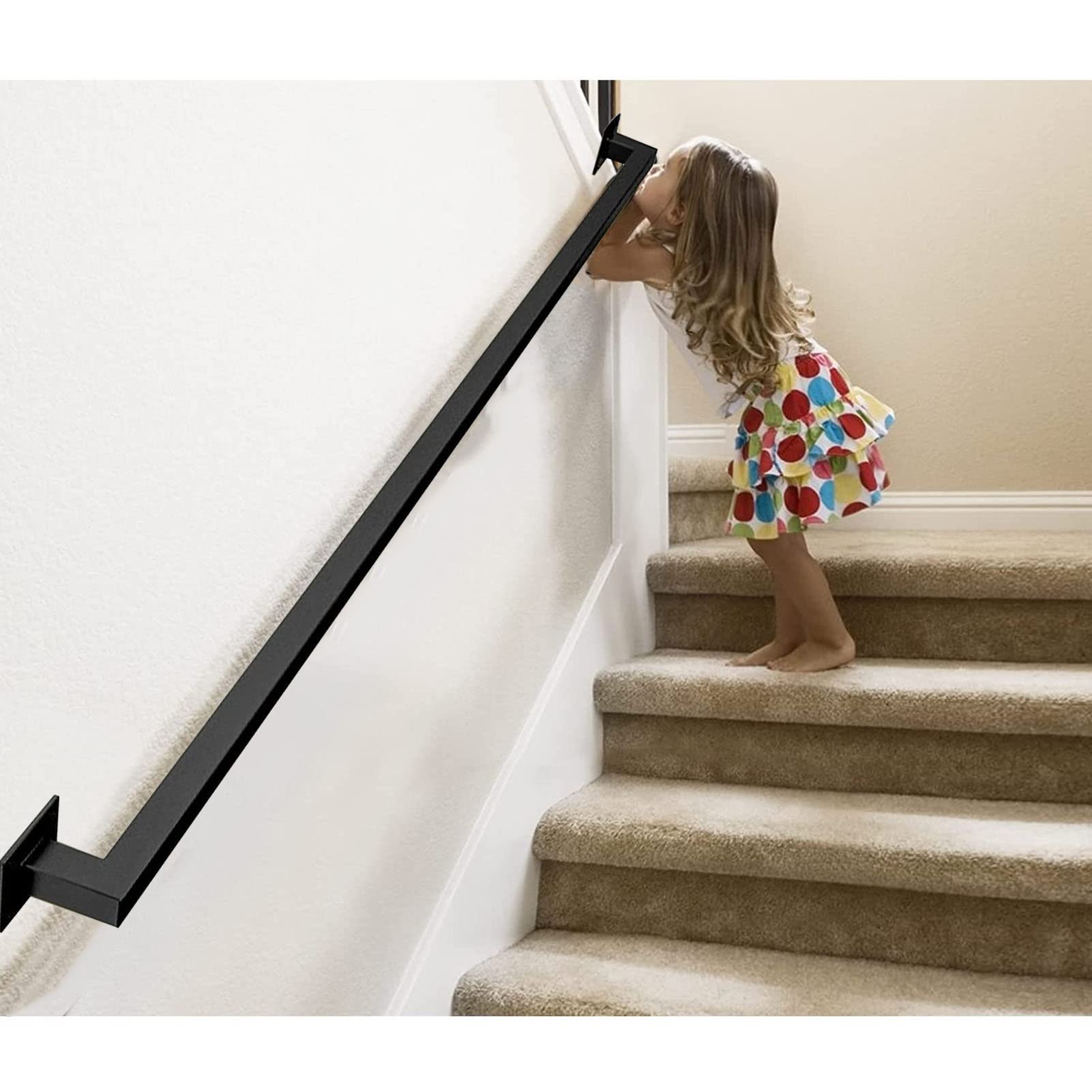 Amazon.co.jp: 角パイプ階段手すり、1ft-20ft 階段手すり 階段用