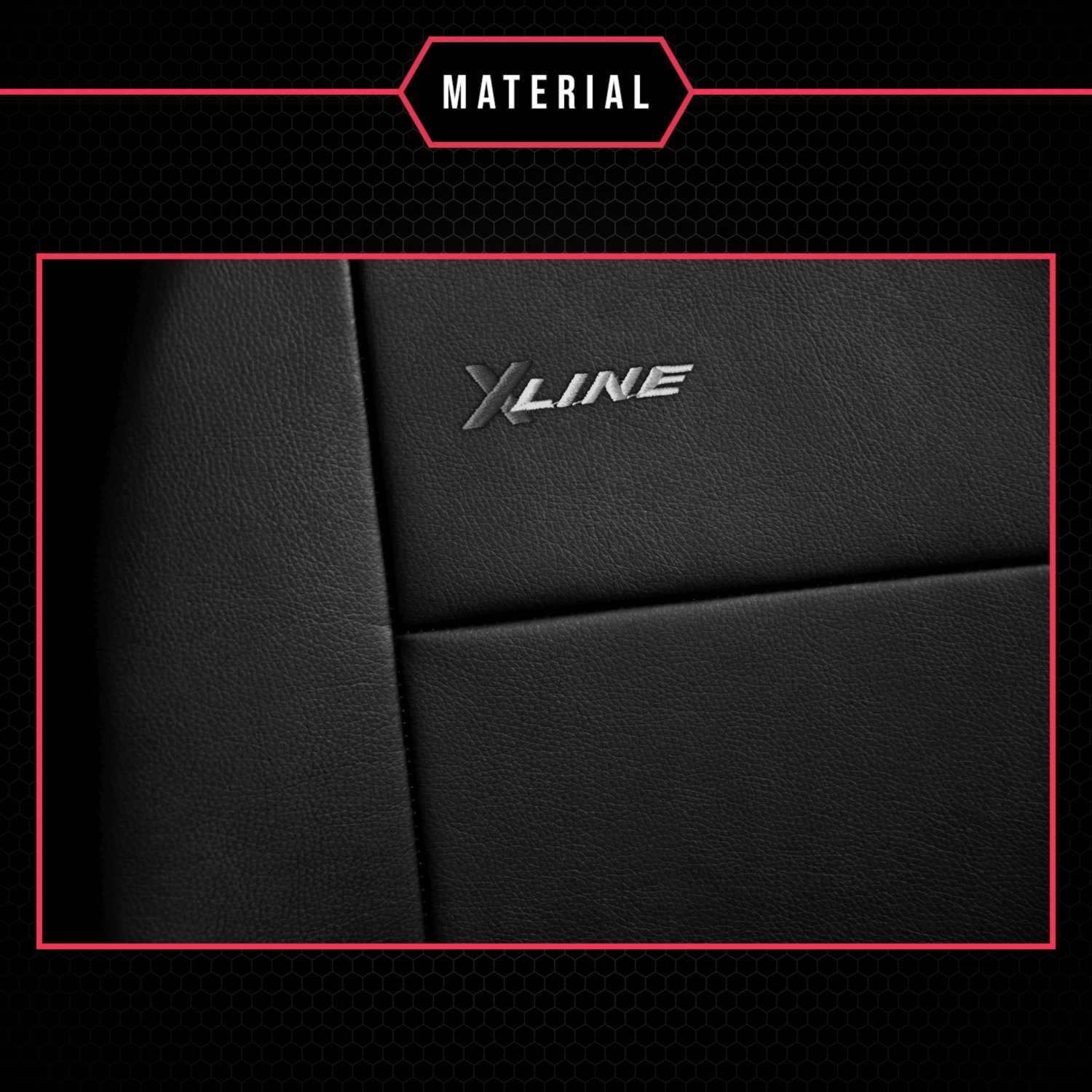 2er Set Autositzbezüge PKW universal | Auto Sitzbezüge Kunstleder Schwarz für Airbag geeignet | für Vordersitze | 1+1 Autositze vorne