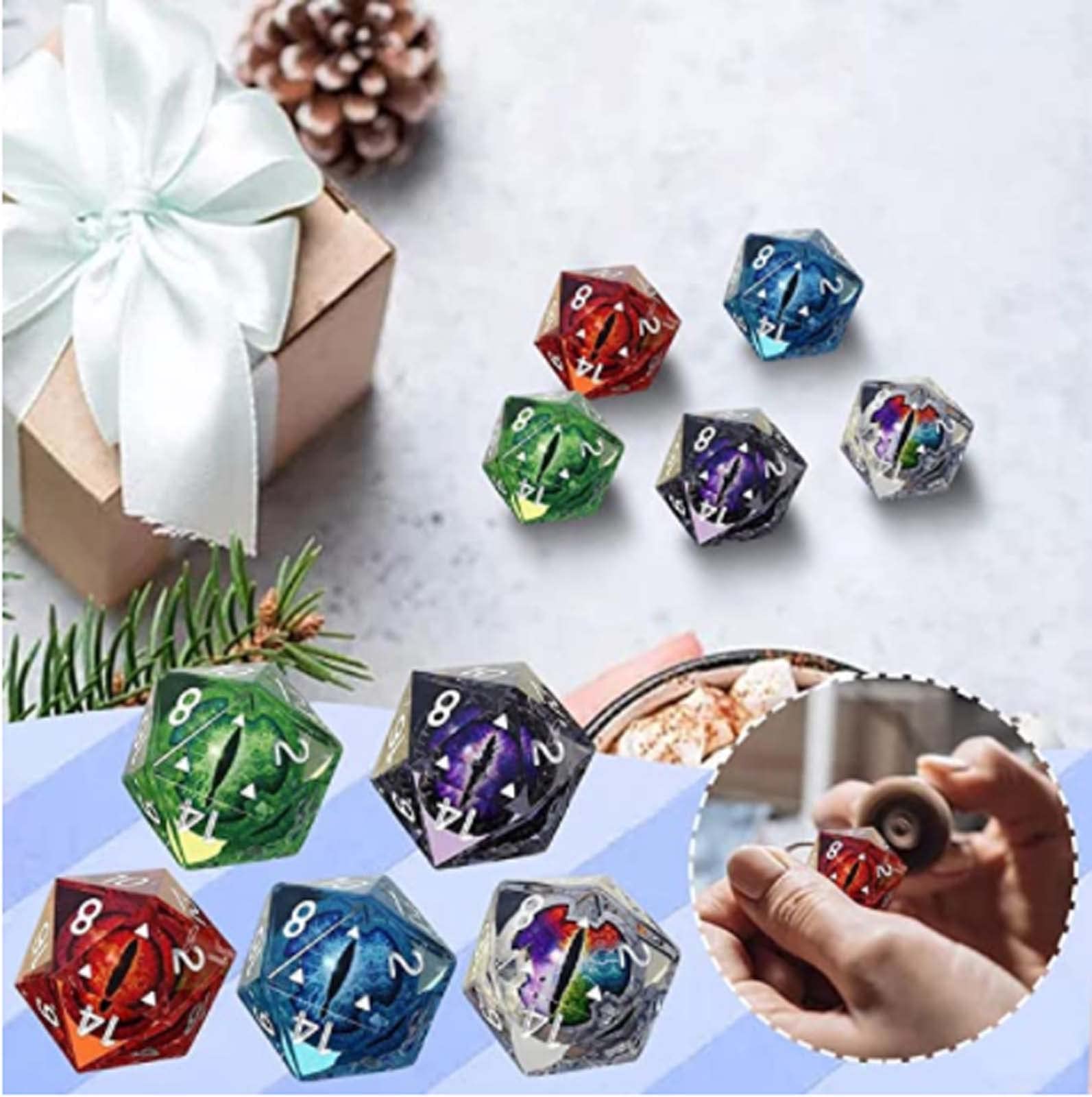 Dados de ojo de dragón - La colección de dragones cromáticos,Dados Poliedricos,uego de Dados mágicos poliédricos llenos de Globo Ocular,Dados poliédricos de Cristal de Ojos de dragón (Púrpura Dados de ojo de dragón - La colección de dragones cromáticos,Dados Poliedricos,uego de Dados mágicos poliédricos llenos de Globo Ocular,Dados poliédricos de Cristal de Ojos de dragón (Púrpura
