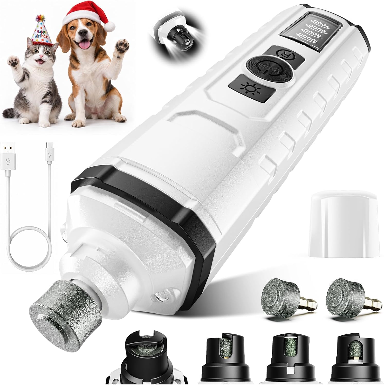 Diyspace Ultra-Quiet Dog Nail Grinder Stress-Free for Sensitive Dogs & Cats