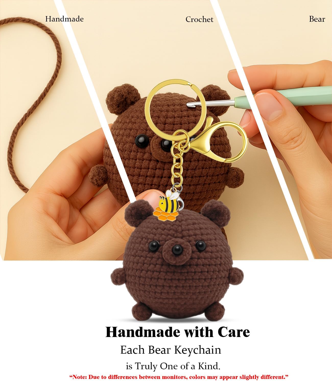 Cute Crochet Kawaii Keychains-Key Chains Women Cute-Keychain Bag Purse Charms Accessories for Handbags - Image 4
